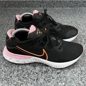 Nike Renew Run Black Pink Running Shoes Sneakers CK6360-001 Women’s Size 11